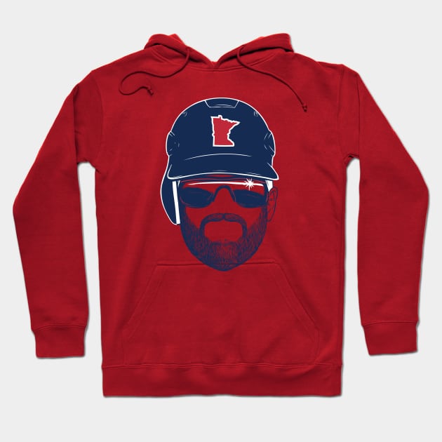 MN Baseball Beard Hoodie by mjheubach